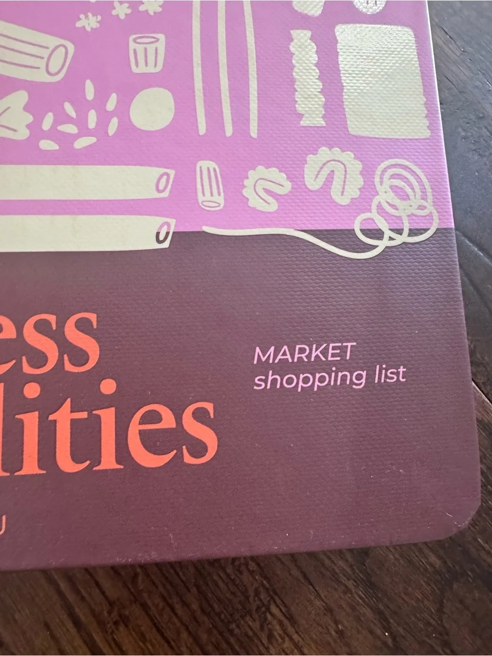 U Style Endless Pastabilities Spiral Meal Planner - Pink & Burgundy